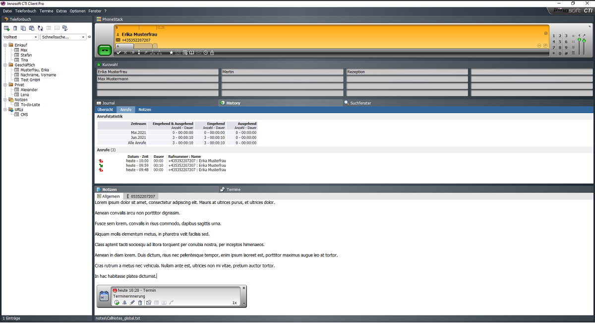 Screenshot CTI-Client