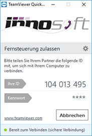 Screenshot Innosoft Quick Support Client